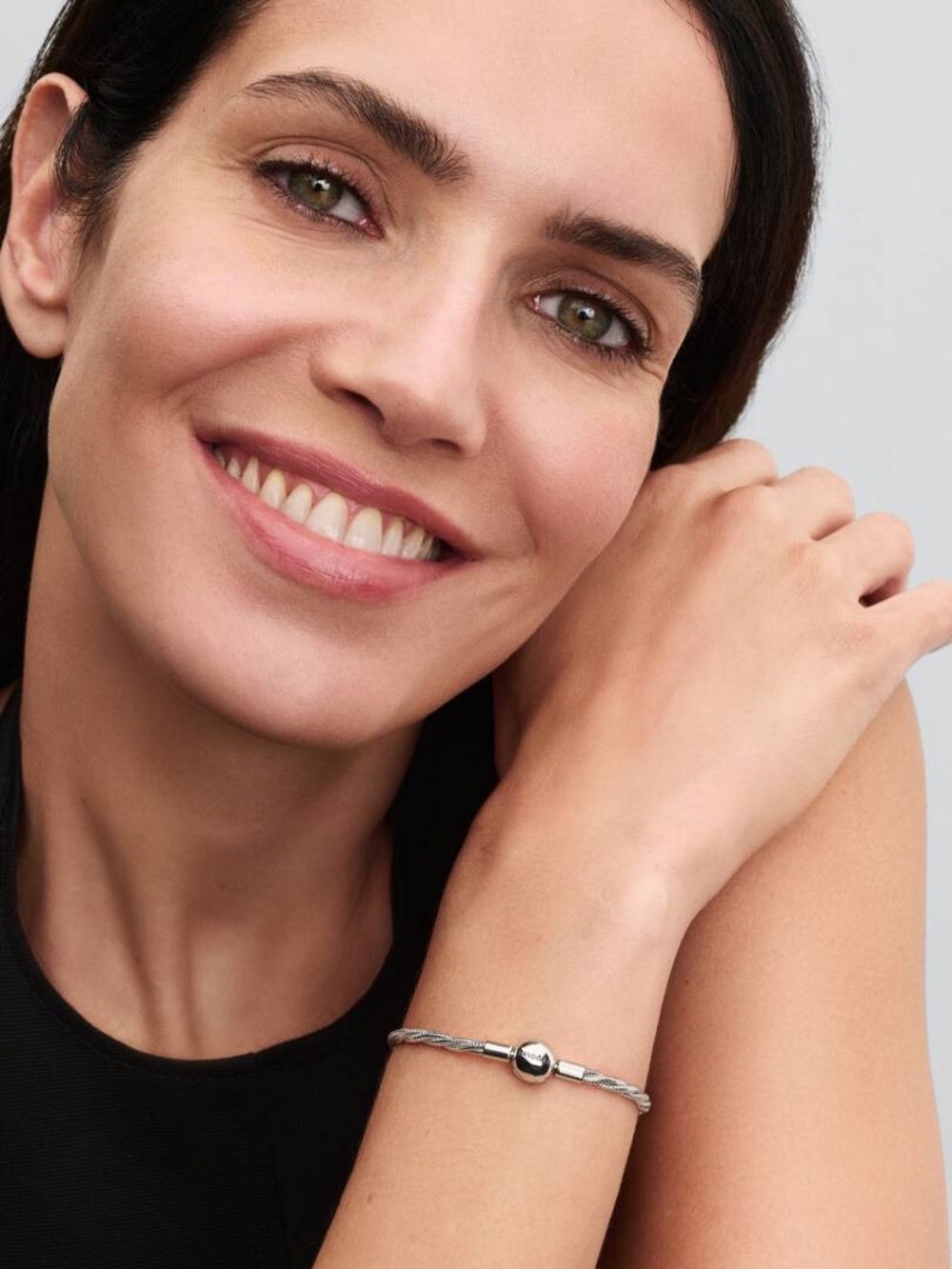Pandora Round Clasp Twisted Snake Bracelet